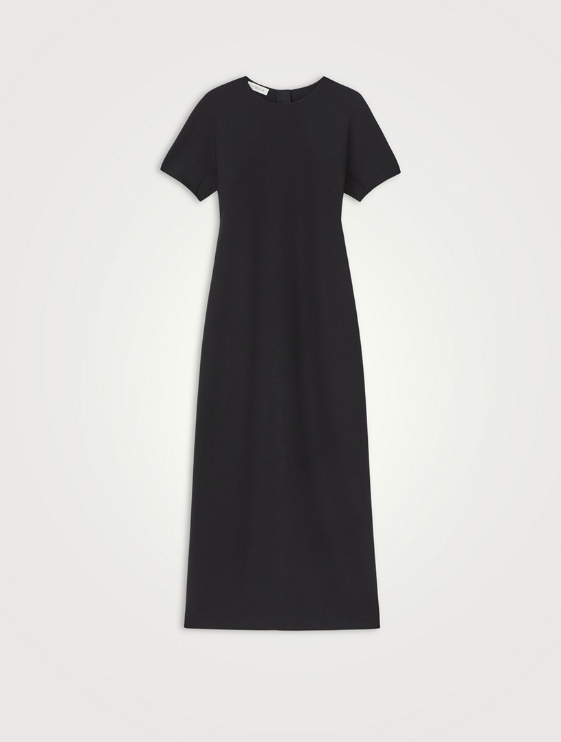 Stretch Wool Double-Face Midi Dress