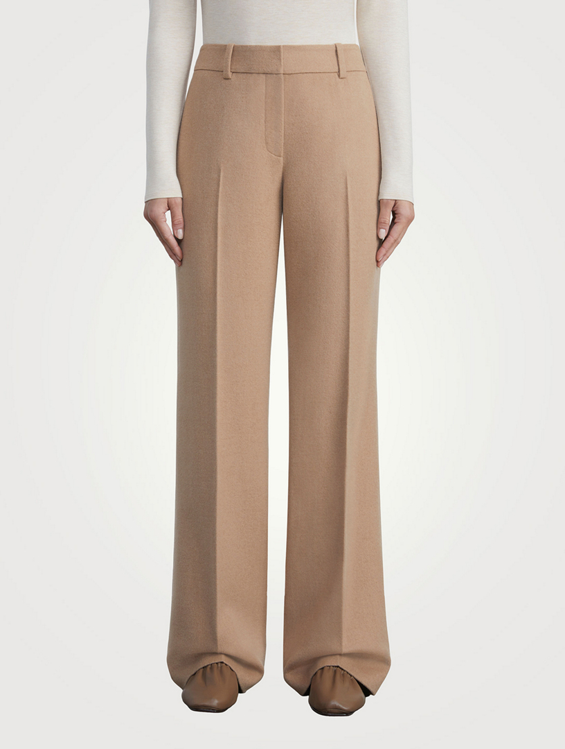 Sullivan Camel Hair Straight-Leg Trousers