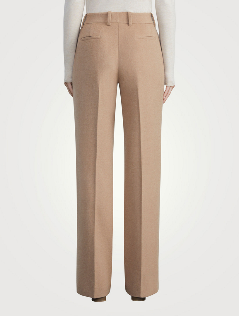 Sullivan Camel Hair Straight-Leg Trousers