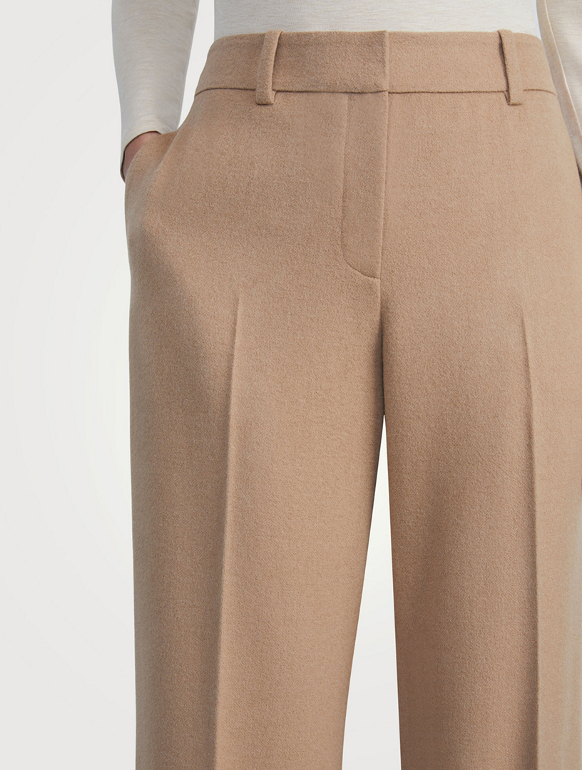Sullivan Camel Hair Straight-Leg Trousers