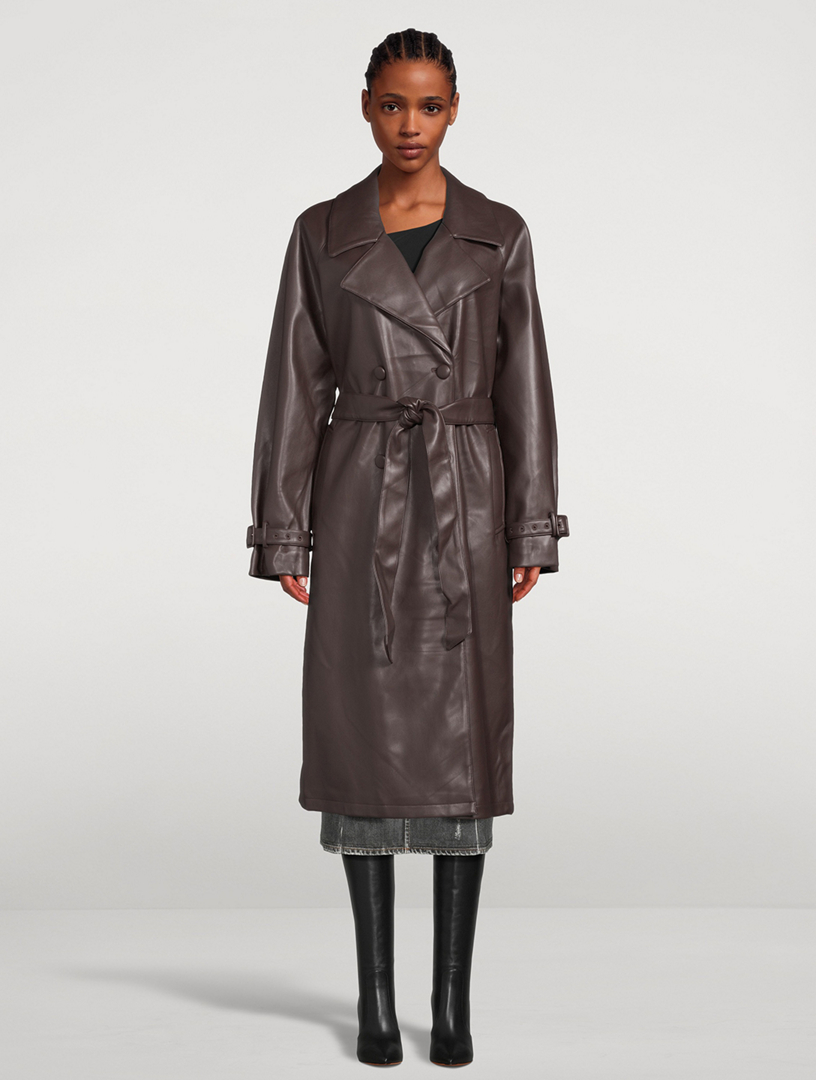 RAFFINE FAKE LEATHER TRENCH COAT アメリ 【公式通販】 AMERI