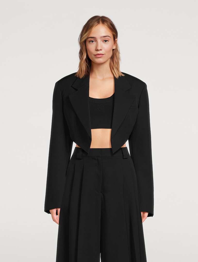 Cropped Wool Blazer