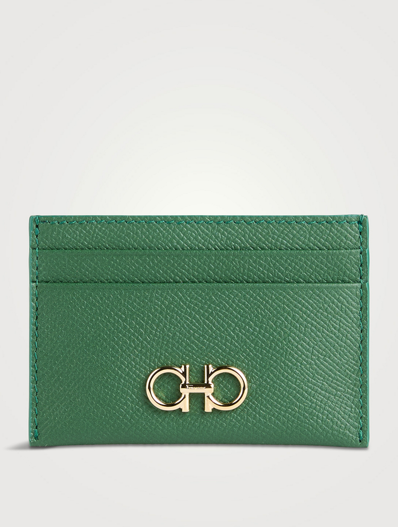 Gancini Leather Card Case