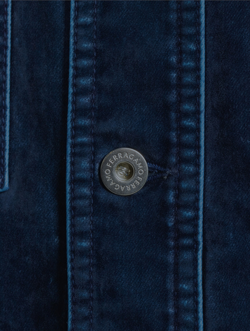 FERRAGAMO Flocked Denim Trucker Jacket | Holt Renfrew