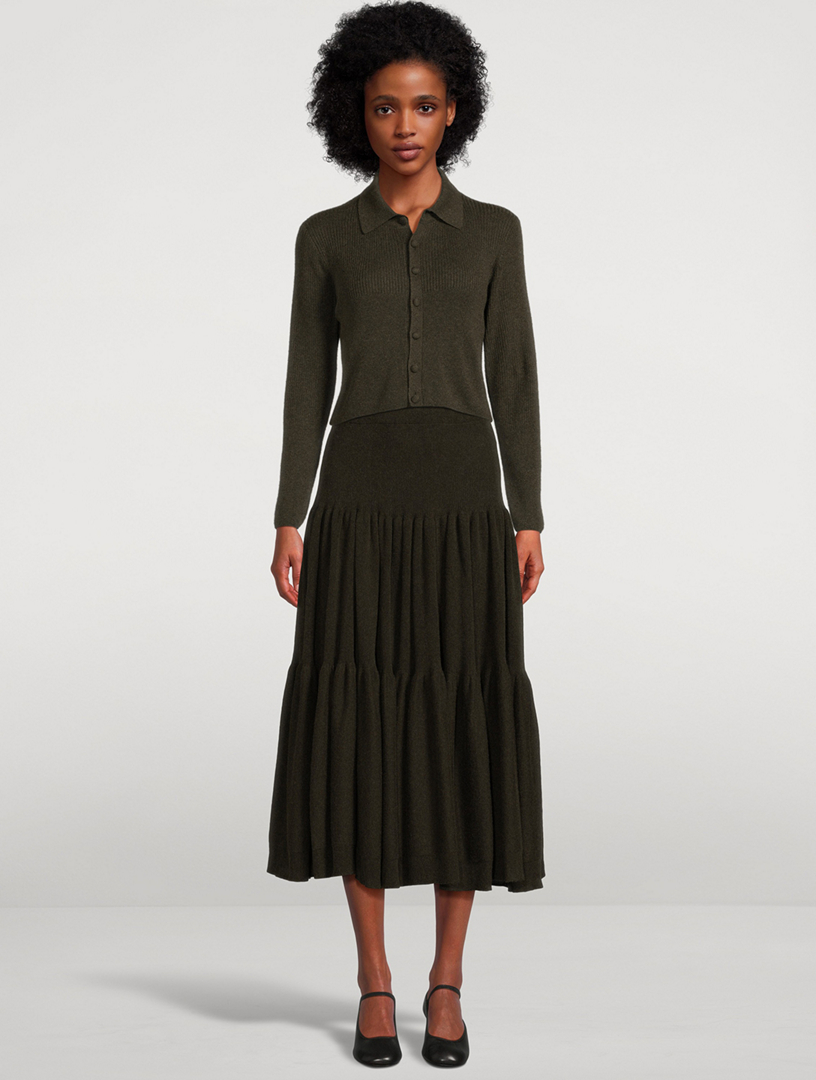 Cashmere Silk Cropped Cardigan