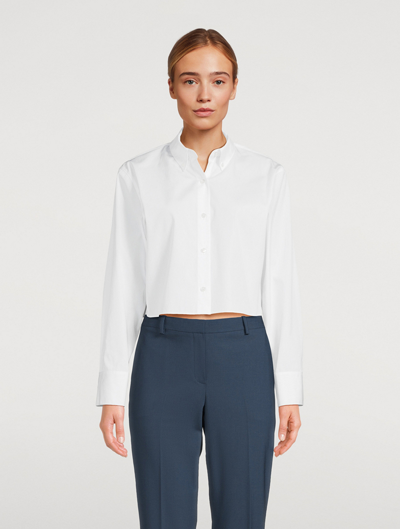 Cropped Poplin Shirt