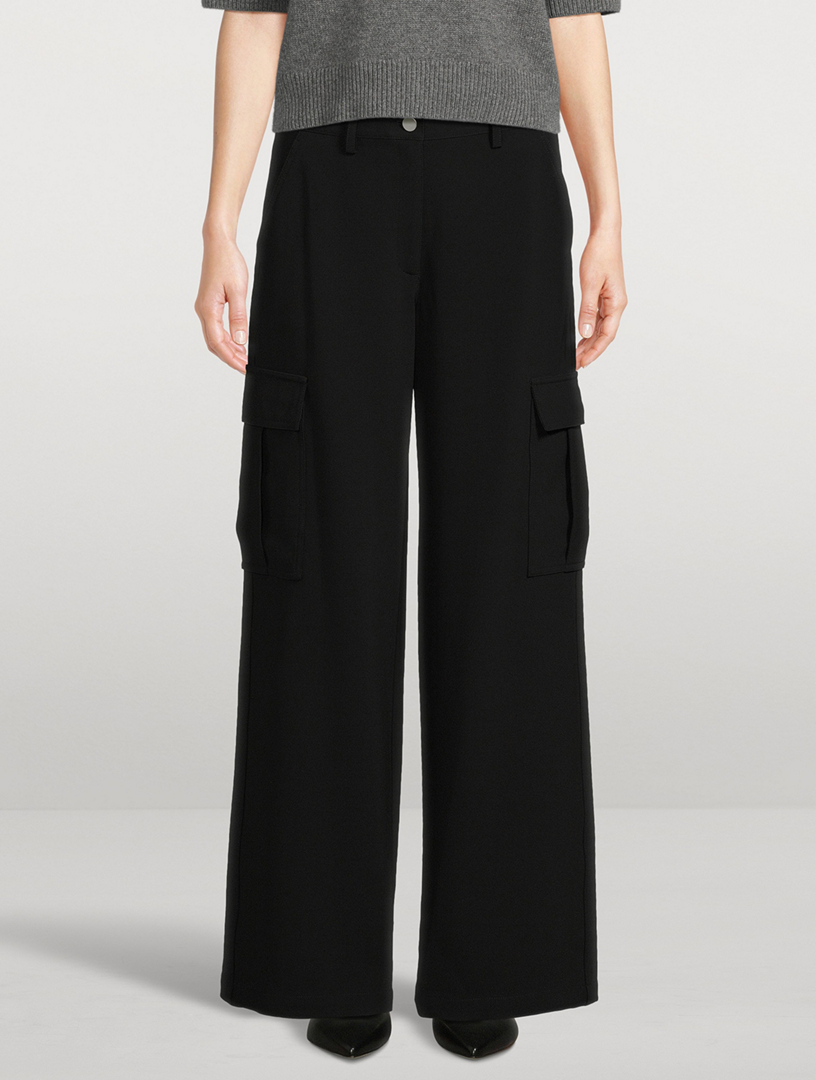 Admiral Crêpe Wide-Leg Cargo Trousers