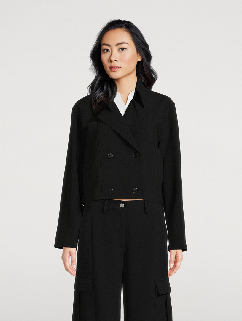 Admiral Crêpe Cropped Trench Coat