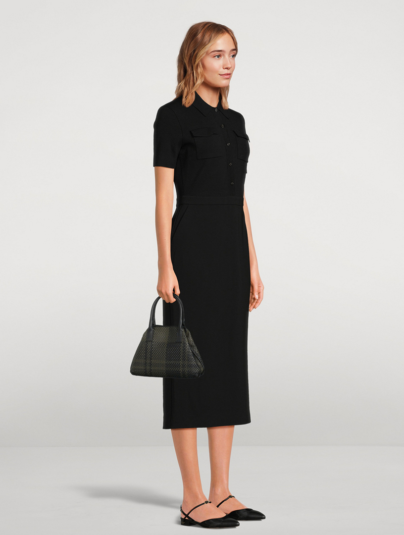 military midi dress in admiral crepe Buy Theory Black Military Midi Dress in Admiral Crepe For Women Online