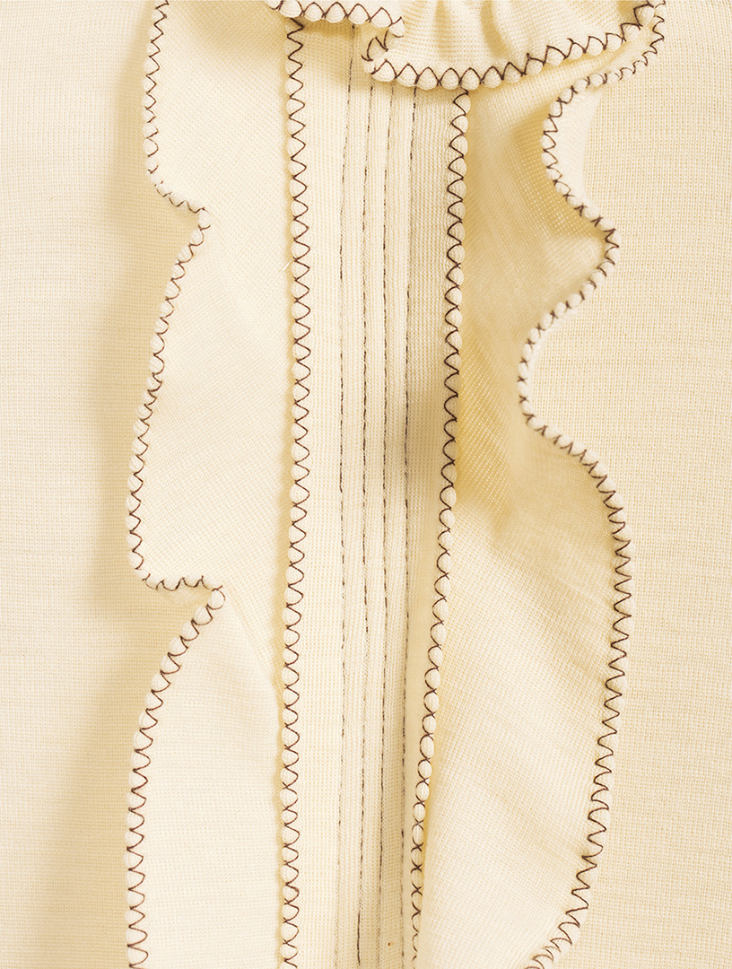 Asha Ruffled Wool Sweater