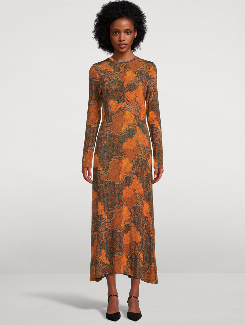 Naia Printed Stretch Midi Dress