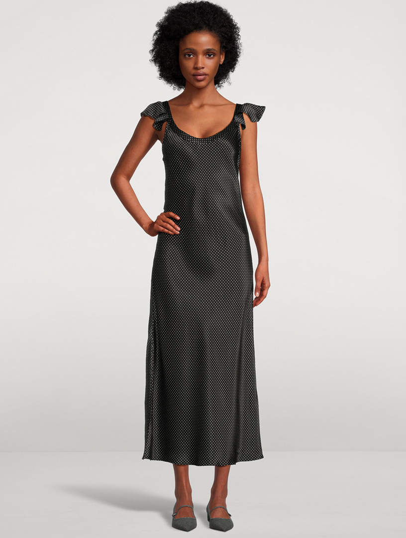 Agoura Silk Dress Polka Dot Print