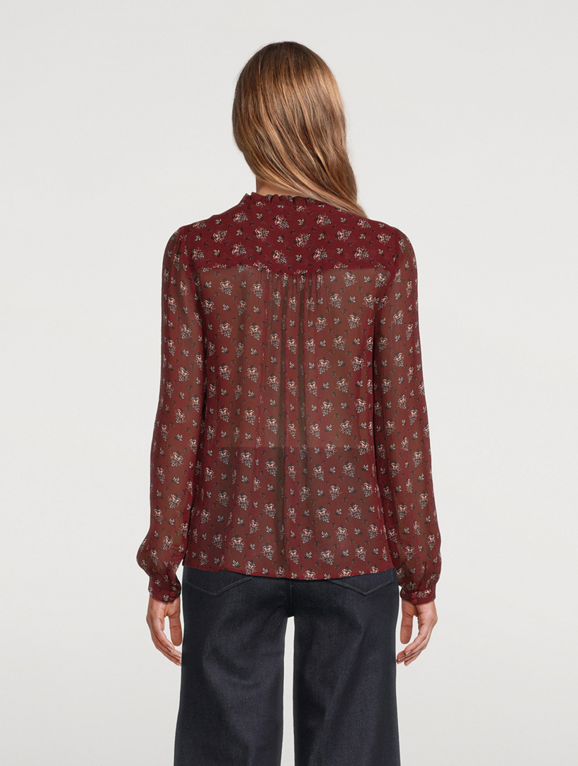 Monika Silk Blouse Floral Print