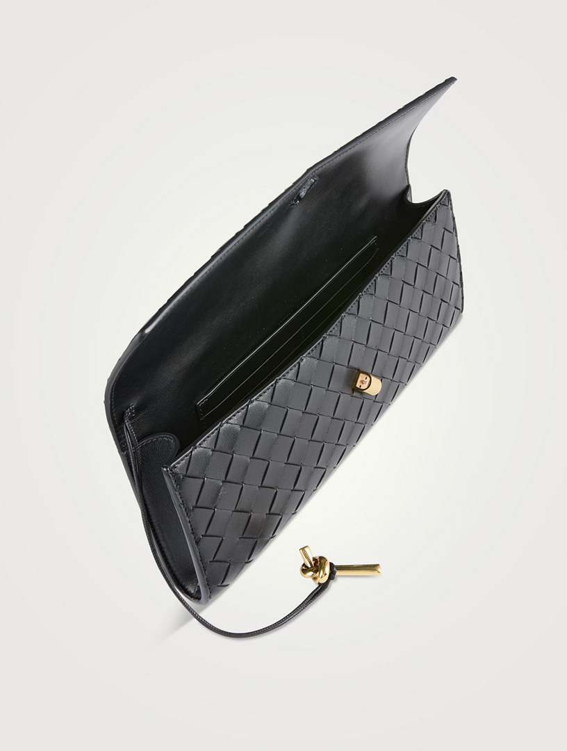 BOTTEGA VENETA Andiamo Long Leather Top Handle Clutch | Holt Renfrew