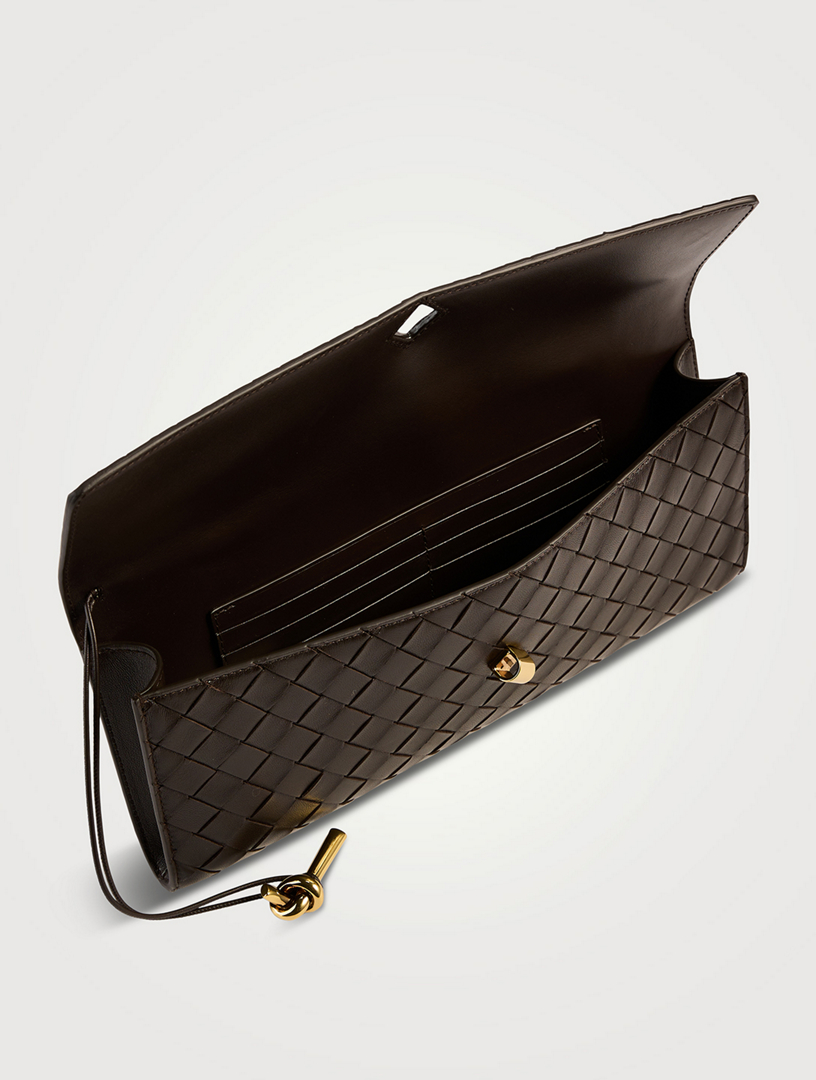 BOTTEGA VENETA Andiamo Long Leather Top Handle Clutch | Holt