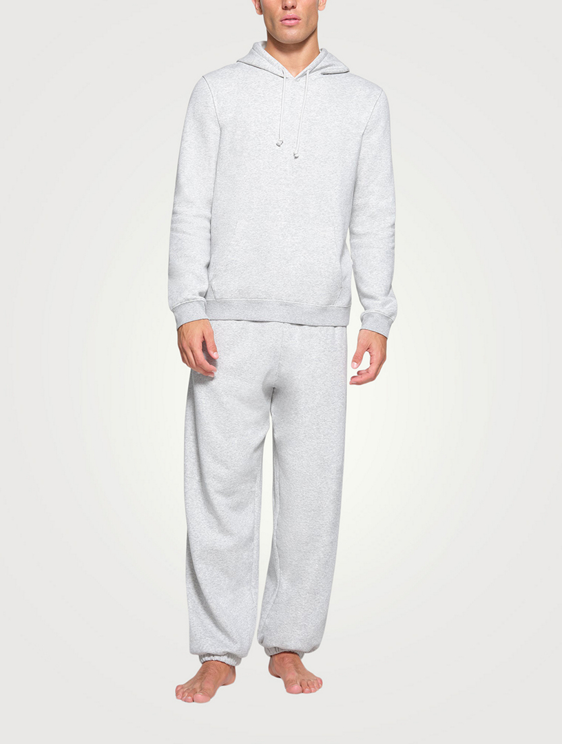 SKIMS Gray Fleece Lounge Classic Hoodie