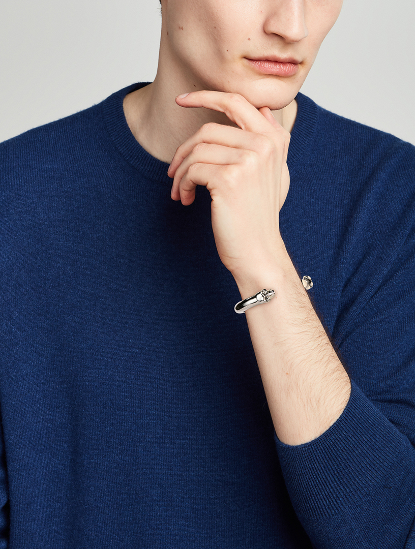 Twin Skull Bangle Bracelet
