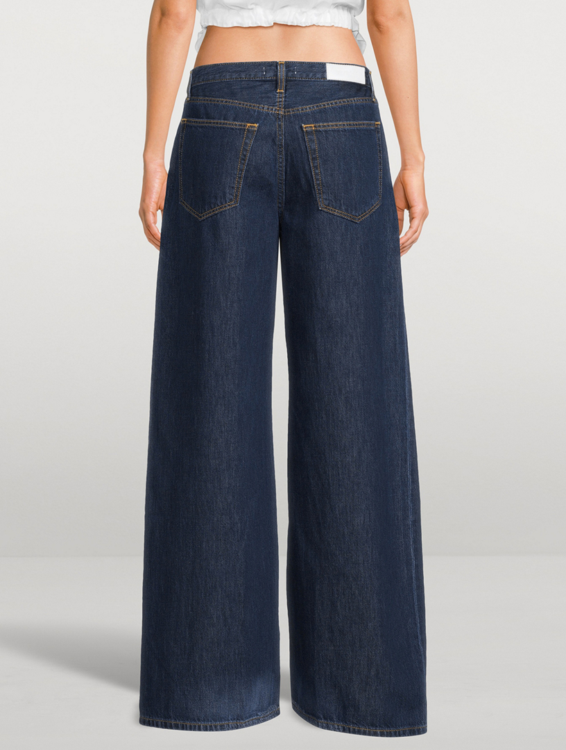 Mid-Rise Palazzo Jeans
