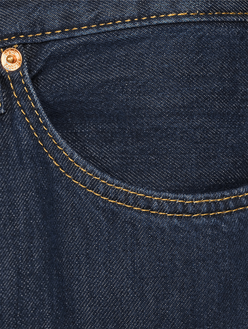 Mid-Rise Palazzo Jeans