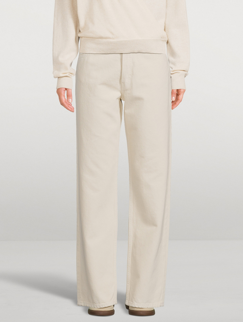 Long Straight-Leg Jeans