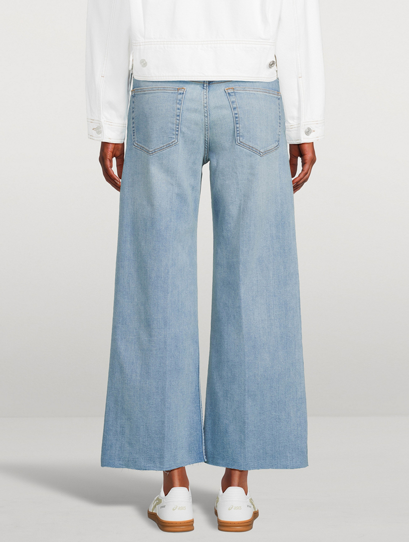 Mid-Rise Wide-Leg Crop Jeans