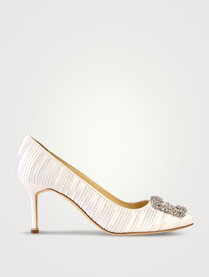 Hangisi 70 Plissé Satin Pumps