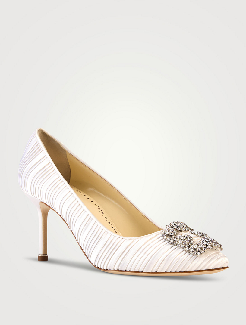 Hangisi 70 Plissé Satin Pumps