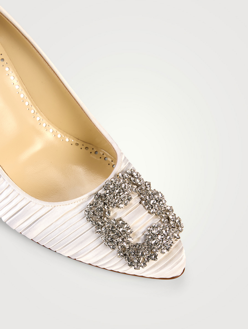 Hangisi 70 Plissé Satin Pumps