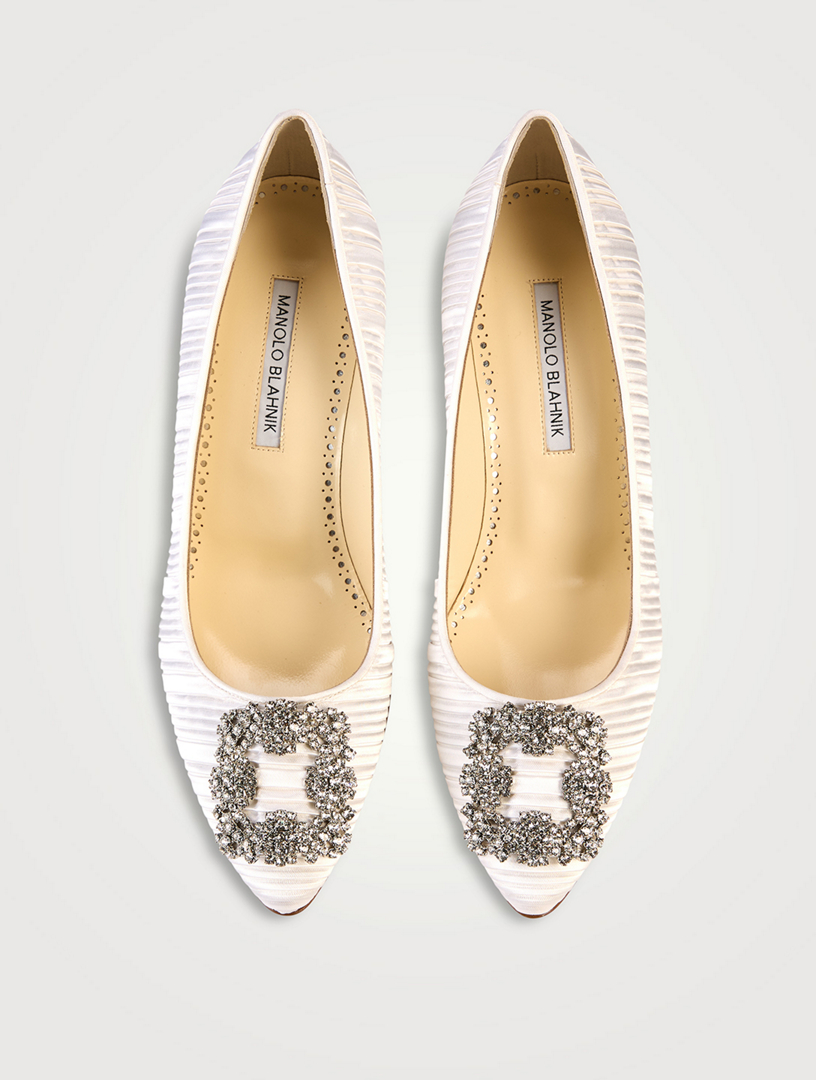 Hangisi 70 Plissé Satin Pumps