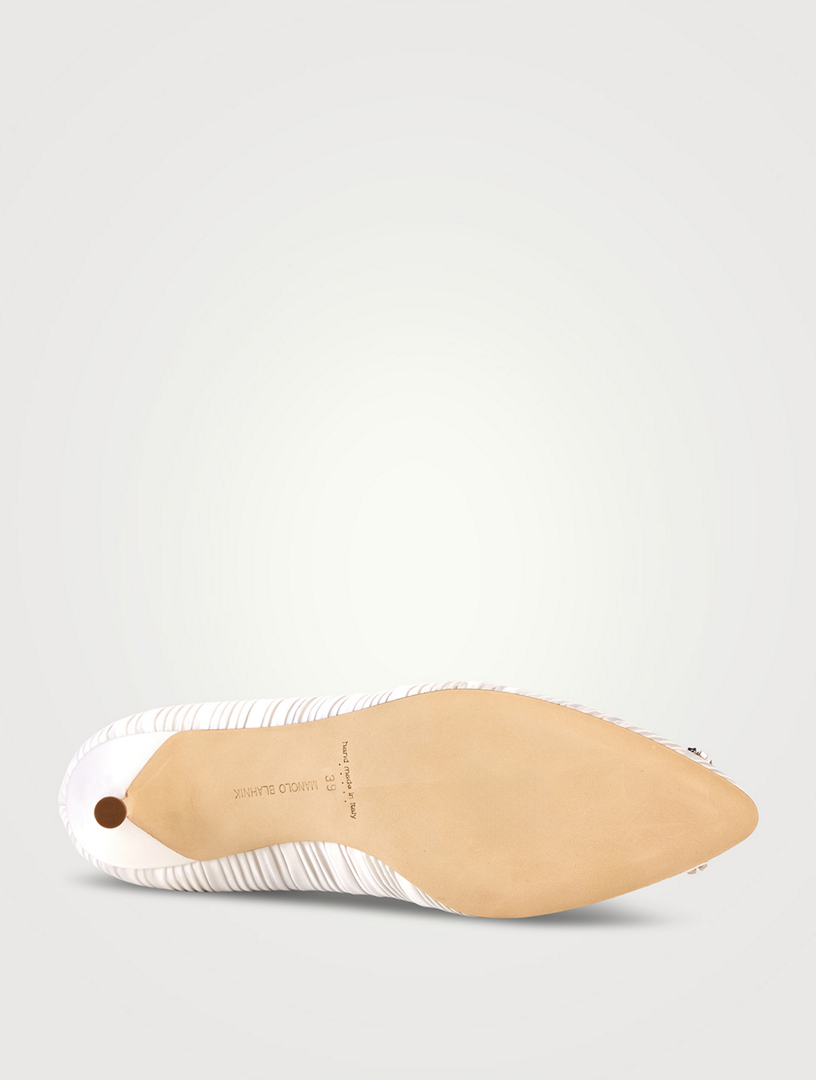 Hangisi 70 Plissé Satin Pumps