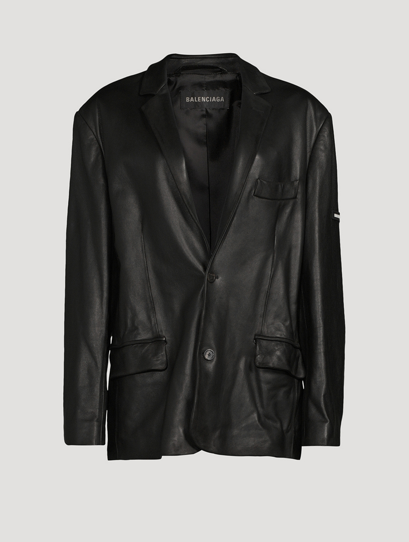 Balenciaga leather jacket online