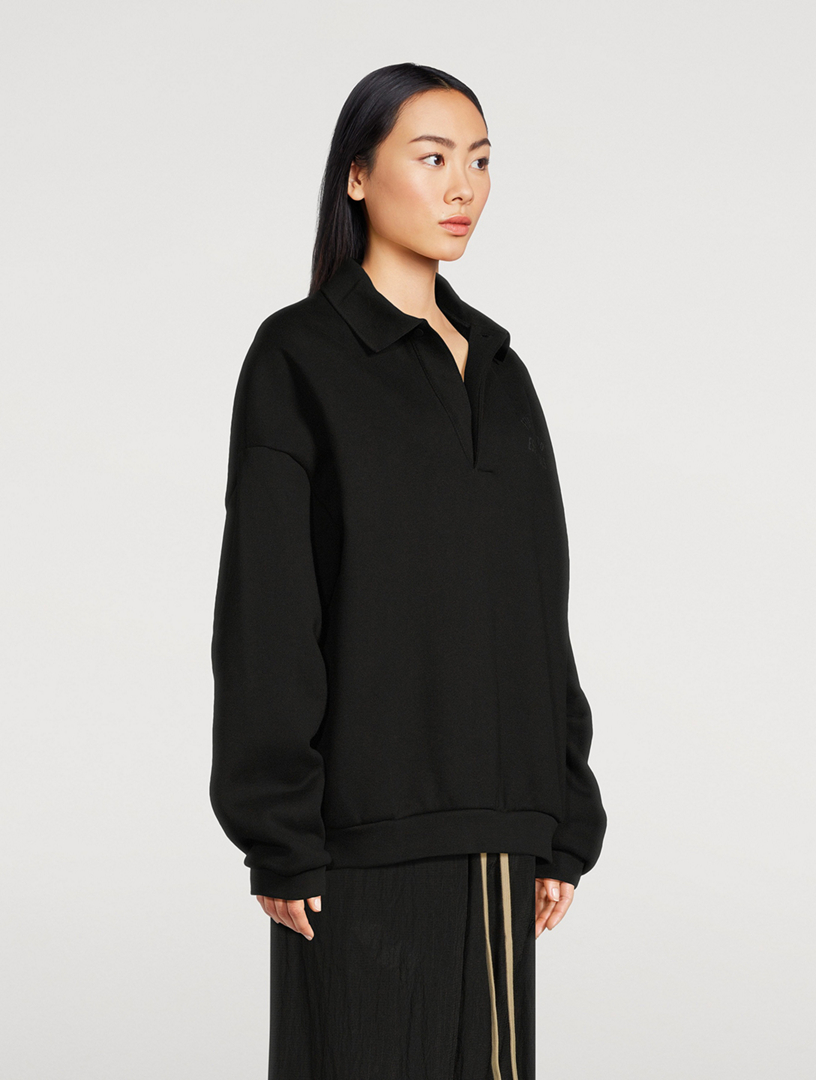 FEAR OF GOD ESSENTIALS Fleece Polo Shirt | Holt Renfrew