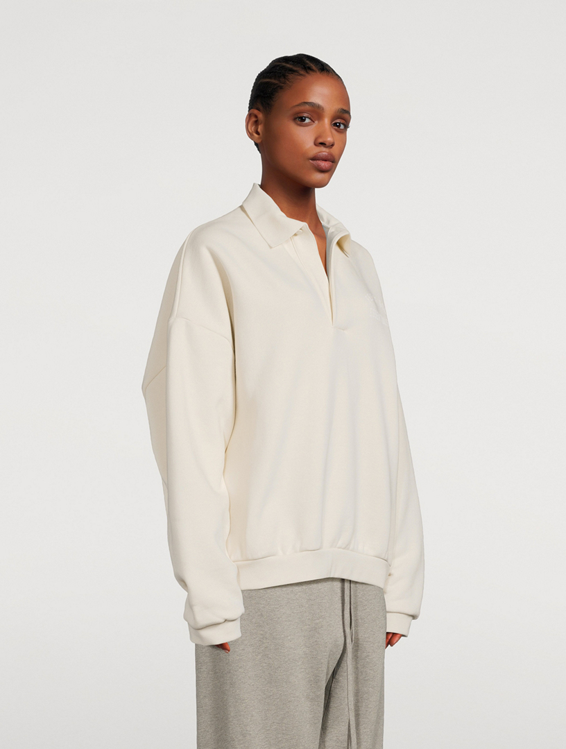 FEAR OF GOD ESSENTIALS Fleece Polo Shirt | Holt Renfrew