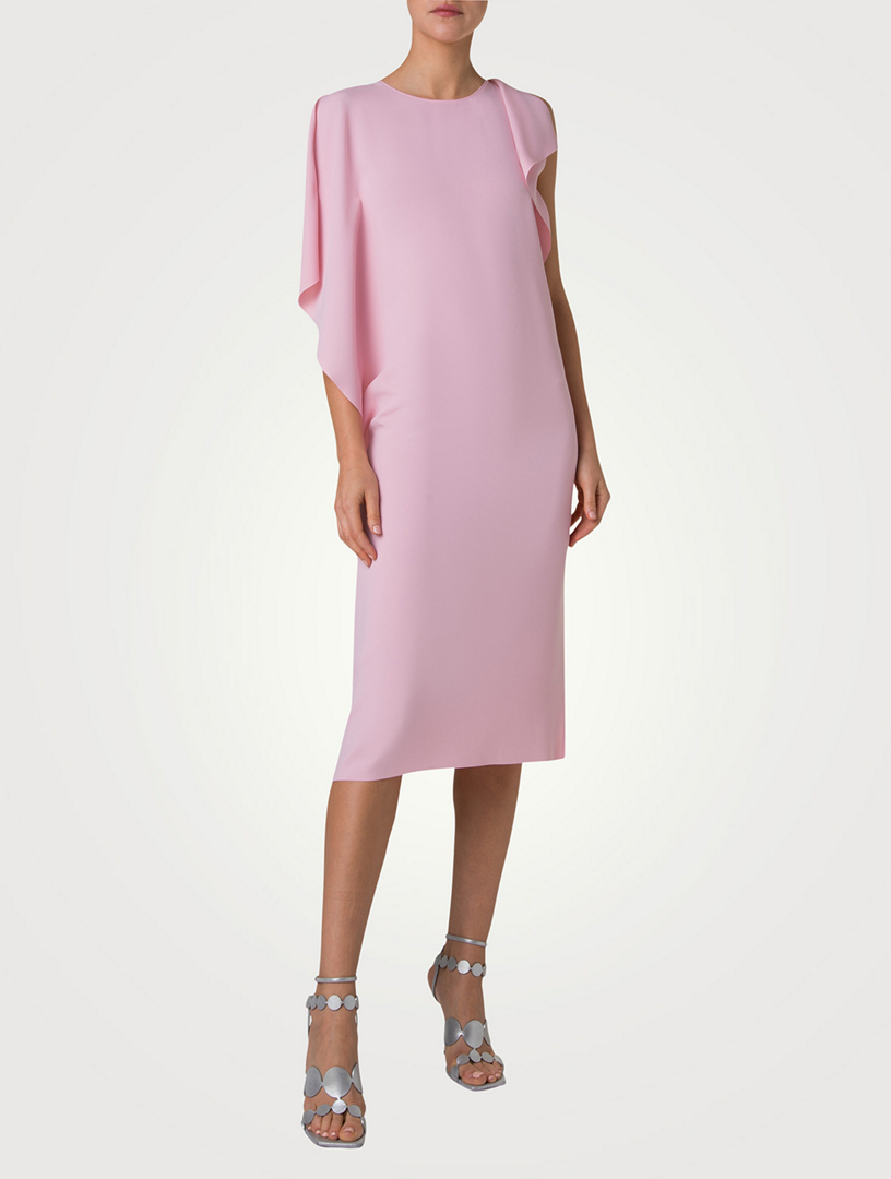 AKRIS PUNTO Asymmetric Draped Midi Dress