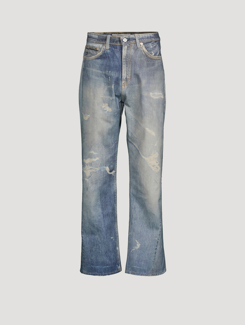 Third Cut Trompe L'œil Straight-Leg Jeans
