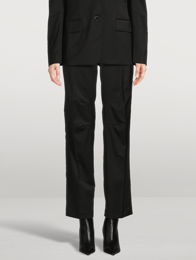 Curved Wool Trousers