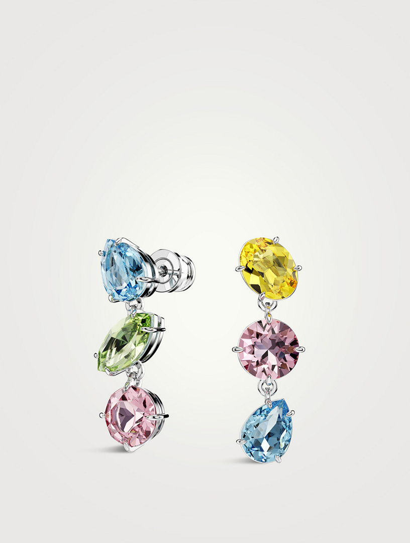 SWAROVSKI Gema Asymmetric Mixed Cut Crystal Drop Earrings Holt Renfrew