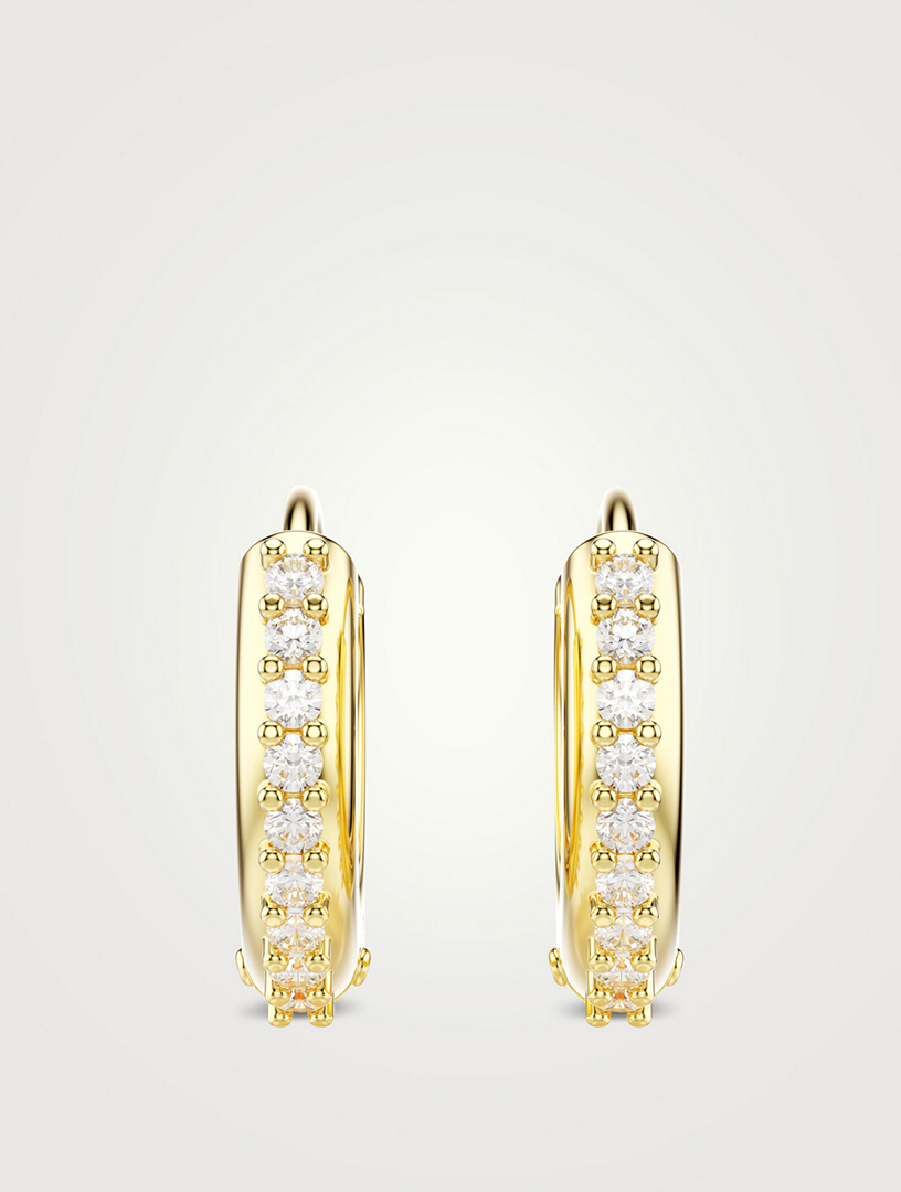 Matrix Crystal Hoop Earrings