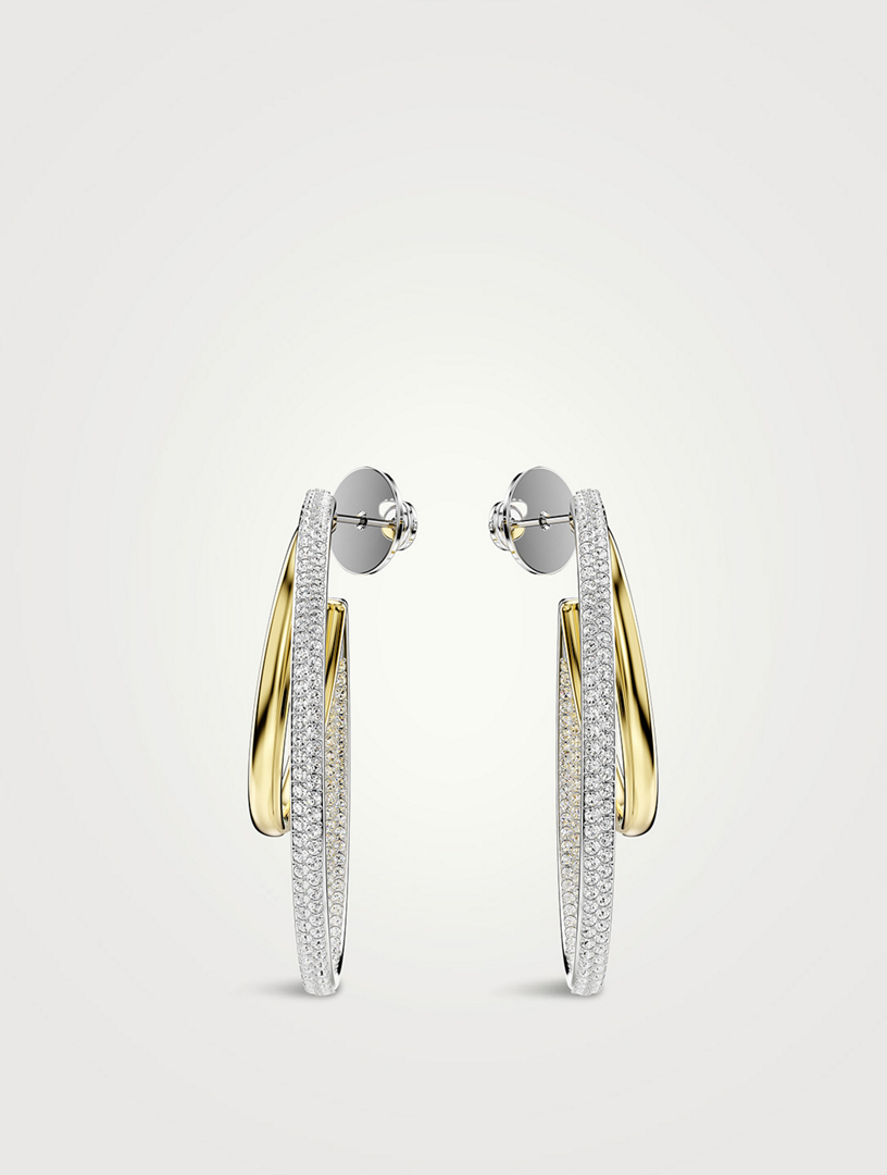 Hyperbola Crystal Hoop Earrings