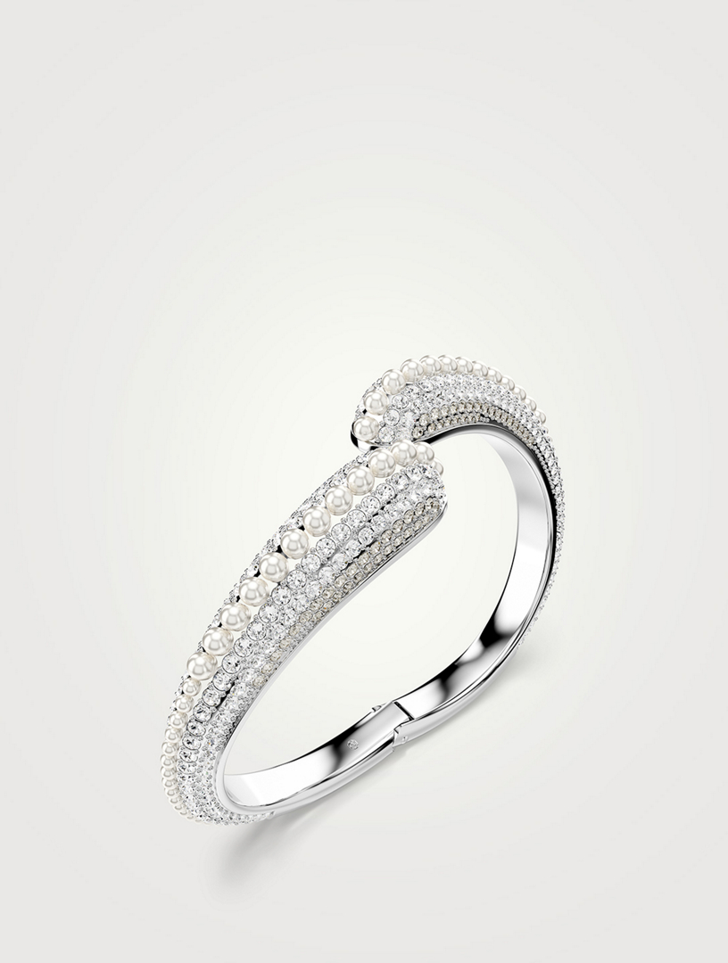 Sublima Crystal Pearl And Crystal Cuff Bracelet