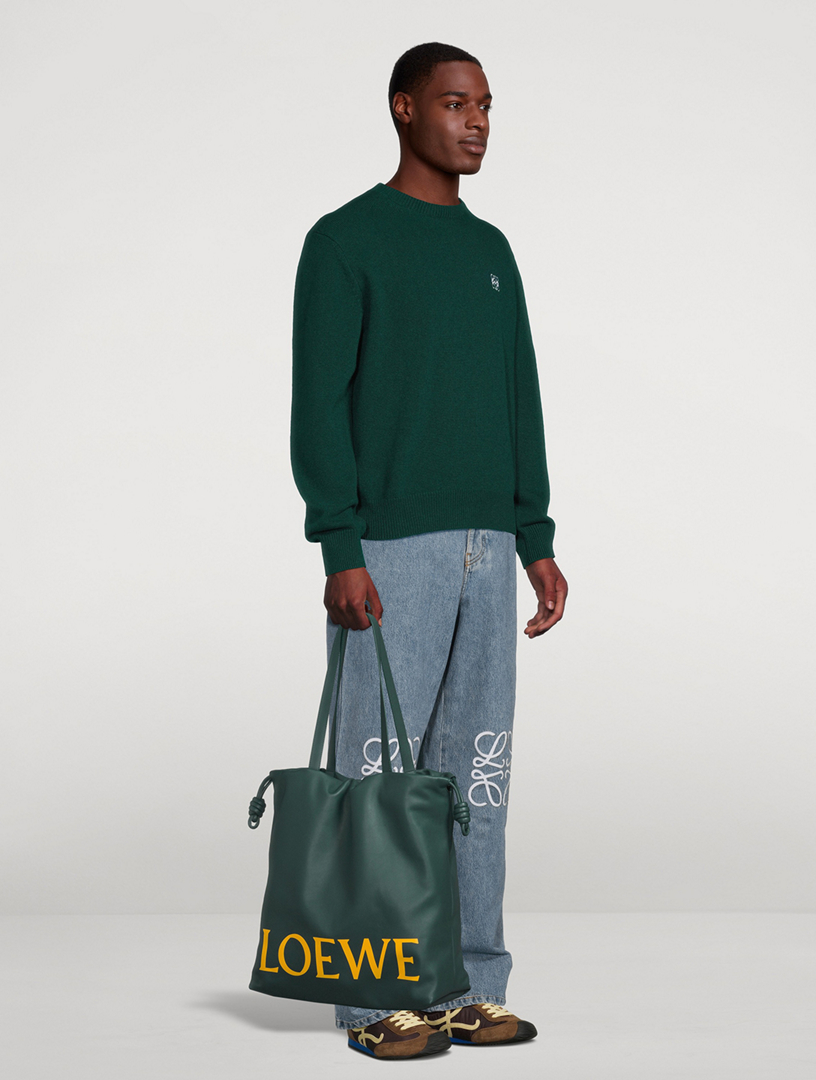 LOEWE Flamenco Logo Leather Tote | Holt Renfrew
