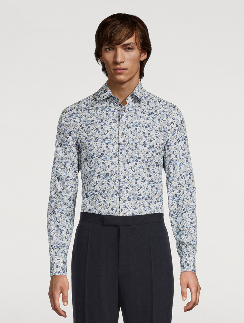 Tailored-Fit Shirt In Floral Print