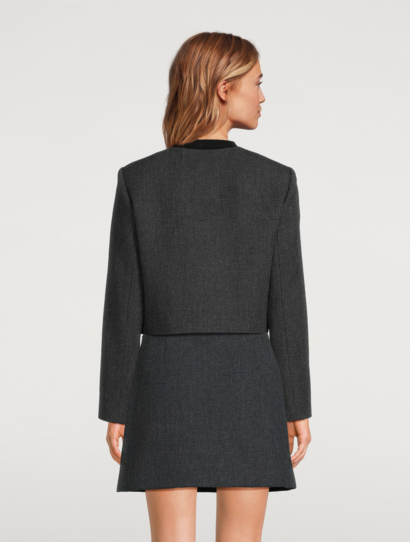 THEORY Plush Tweed Cardigan Jacket | Holt Renfrew