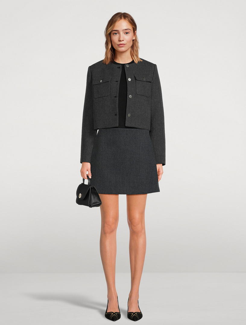 THEORY Plush Tweed Cardigan Jacket | Holt Renfrew