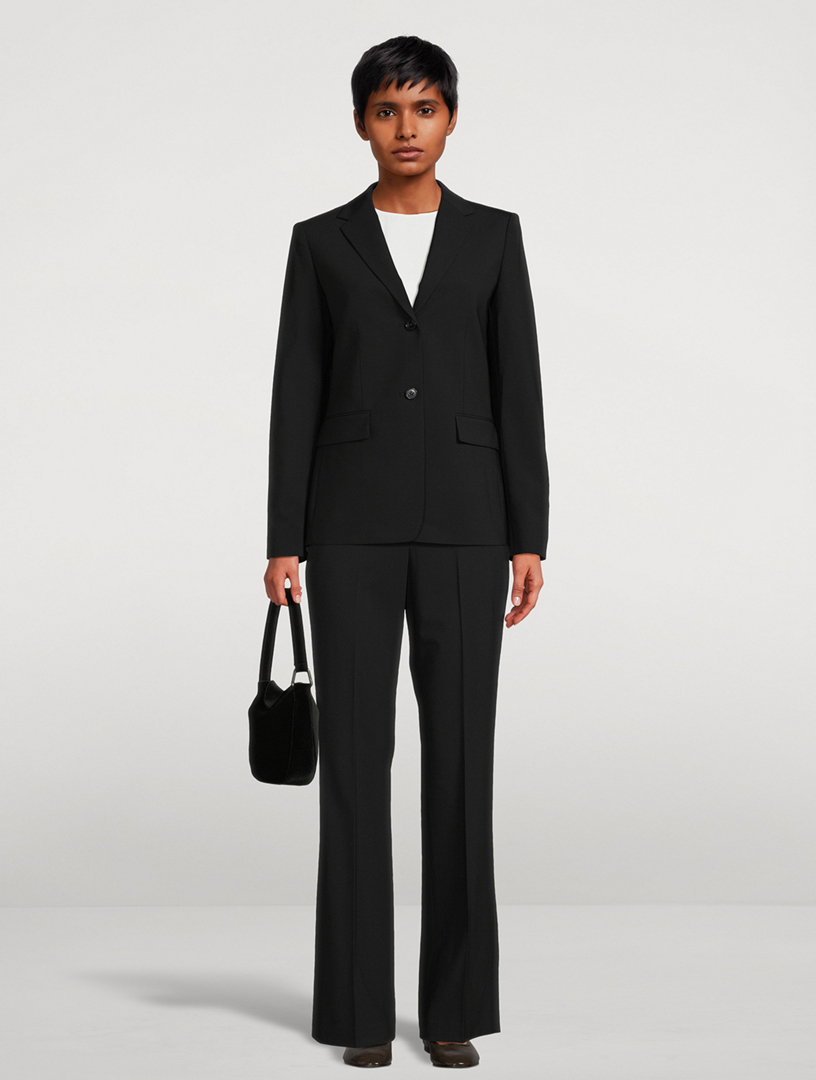 Good Wool Slim Flare Trousers