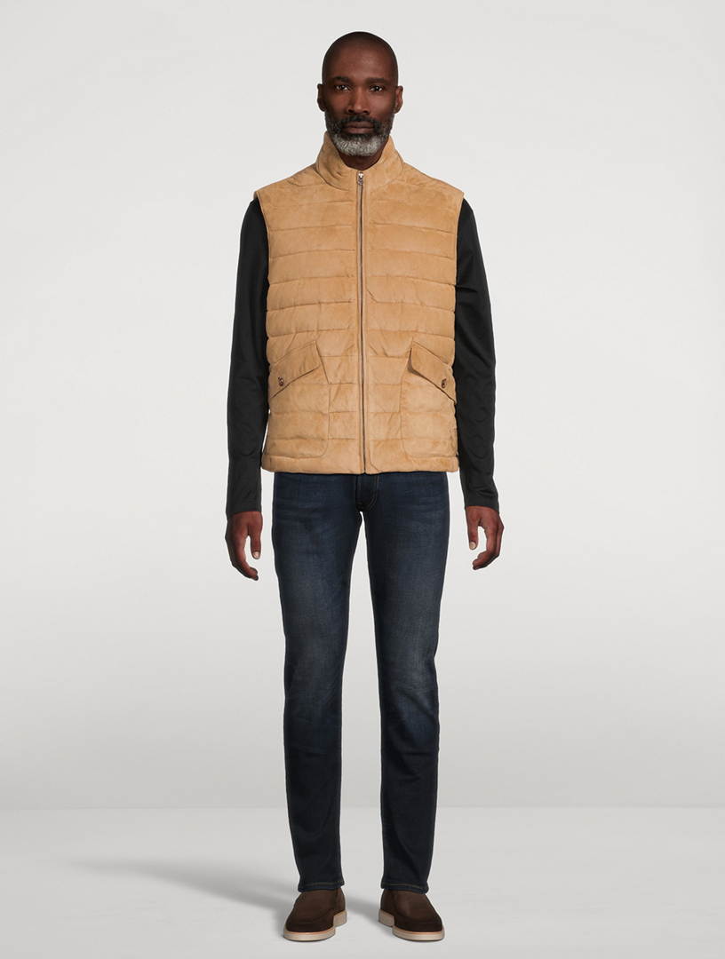 POLO RALPH LAUREN Quilted Suede Vest Holt Renfrew