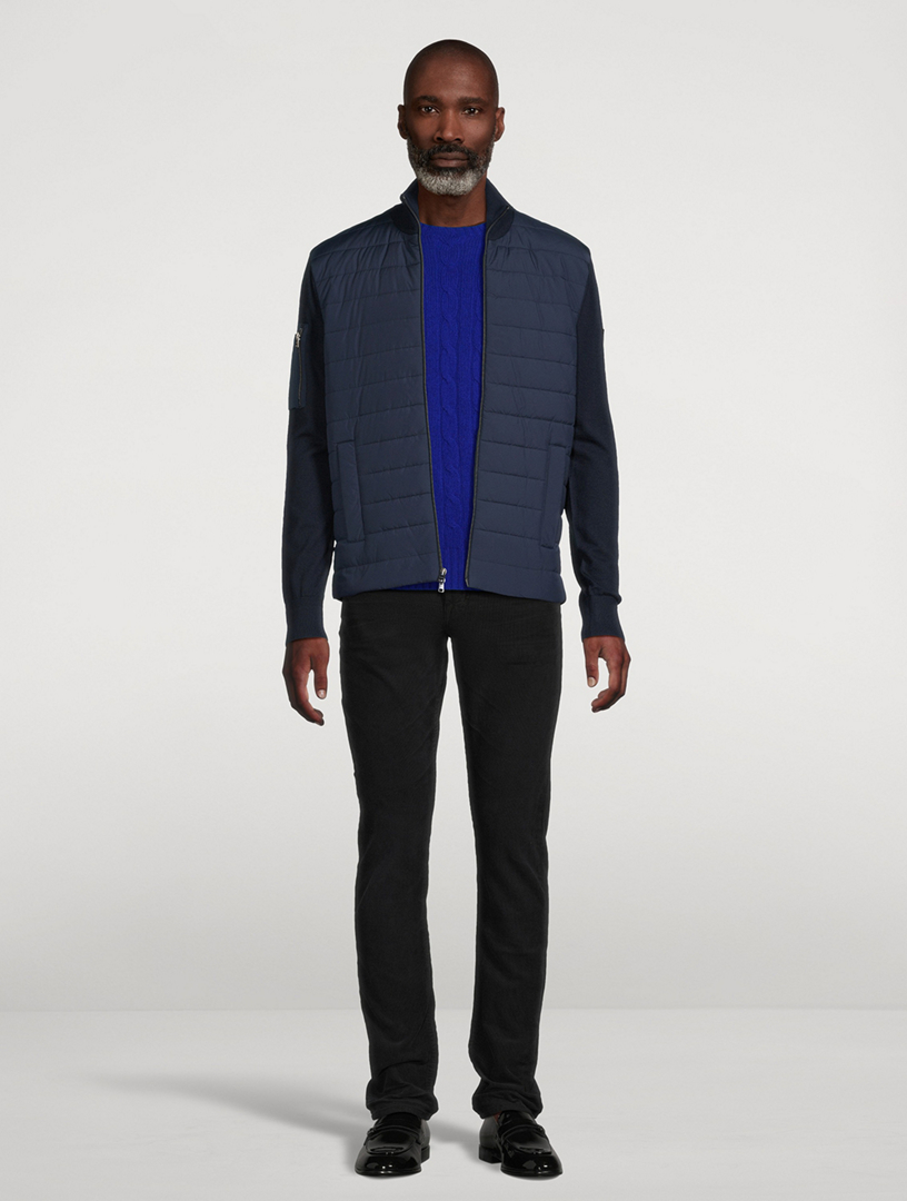 Wool Hybrid Zip Sweater