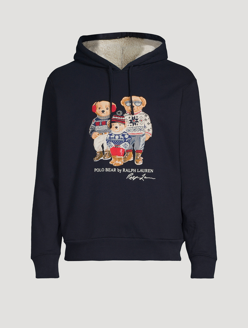 Bear fleece hoodie shop