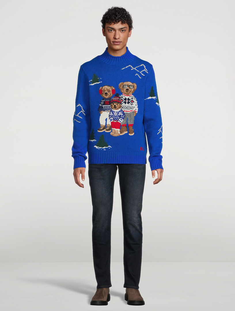 POLO RALPH LAUREN Polo Bear Family Jacquard Wool Sweater | Holt