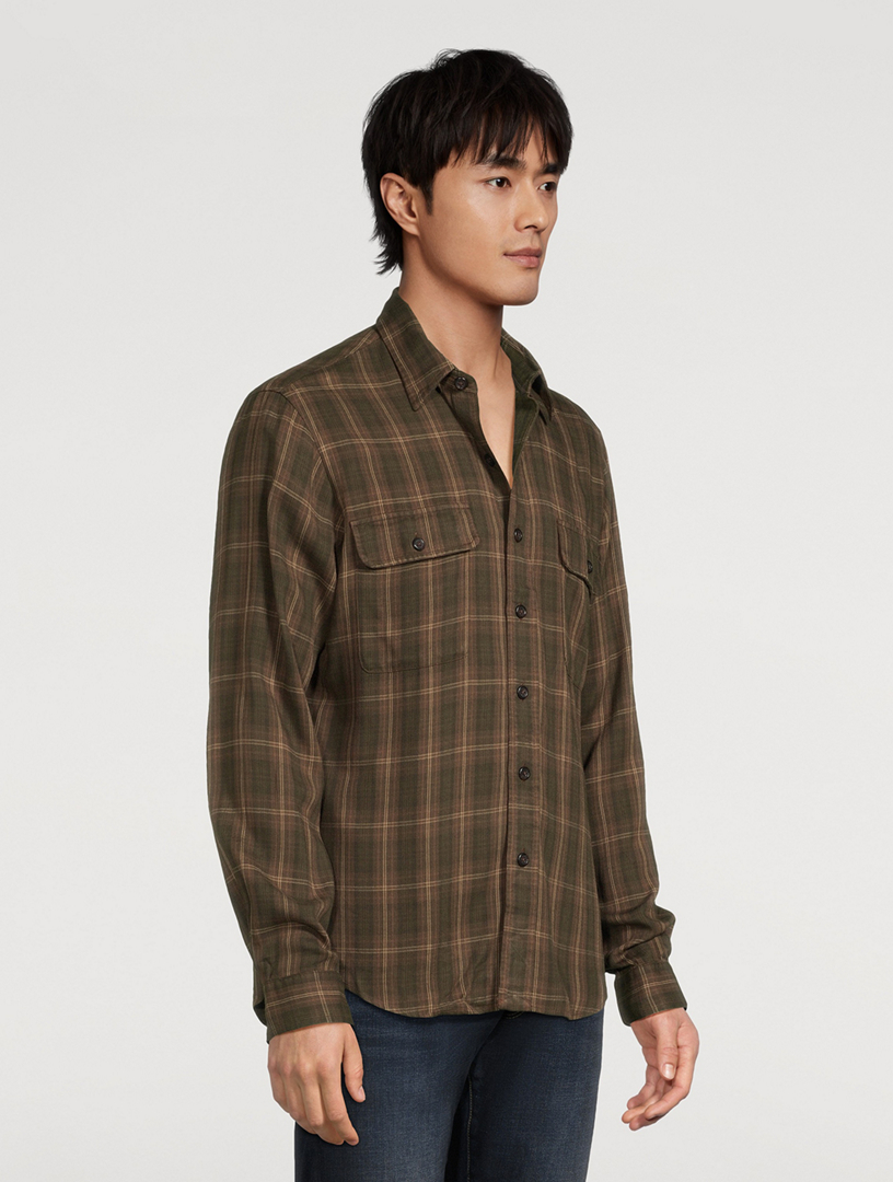 Twill Shirt Plaid Print
